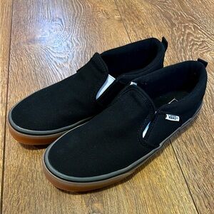 Vans slip-on black shoes barely worn